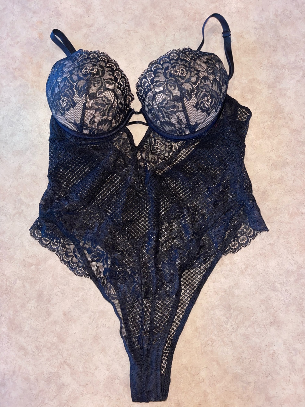 La SENZA Lace Underwire Bodysuit - Black